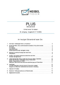 Heibel-Ticker PLUS Nr. 42 vom 17.10.2025