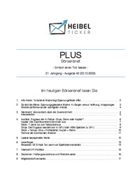 Heibel-Ticker PLUS Nr. 43 vom 23.10.2026