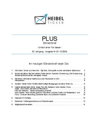Heibel-Ticker PLUS Nr. 44 vom 31.10.2025