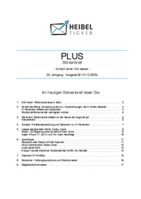 Heibel-Ticker PLUS Nr. 50 vom 12.12.2025