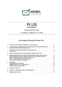 Heibel-Ticker PLUS Nr. 50 vom 13.12.2024