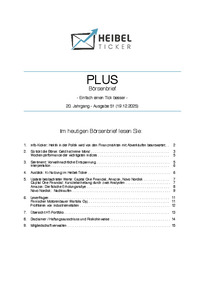 Heibel-Ticker PLUS Nr. 51 vom 19.12.2025