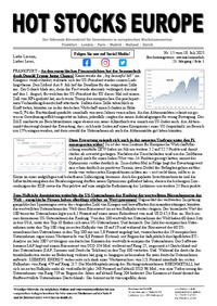 Hot Stocks Europe Nr. 15 vom 18.07.2025