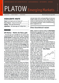 PLATOW Emerging Markets : PLATOW Emerging Markets Nr. 33 vom 28.08.2024