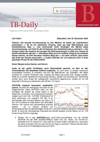 TB-DAILY : TB-Daily vom 20.12.2024