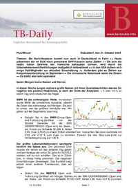 TB-DAILY : TB-Daily vom 21.10.2024