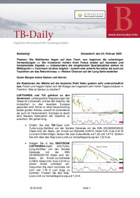 TB-DAILY : TB-Daily vom 25.02.2025