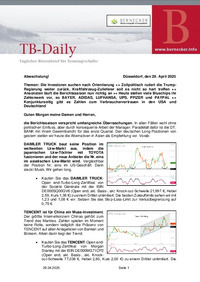 TB-Daily vom 29.04.2025