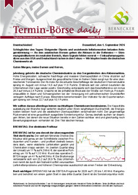 Termin-Börse daily vom 01.09.2026
