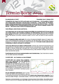 Termin-Börse daily vom 05.10.2026