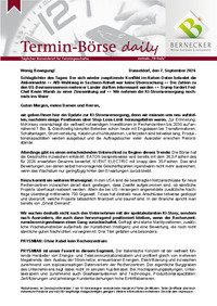 Termin-Börse daily vom 07.09.2026