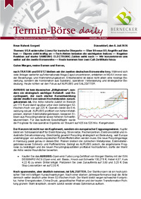 Termin-Börse daily vom 08.07.2026