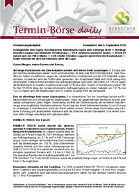 Termin-Börse daily vom 09.09.2026