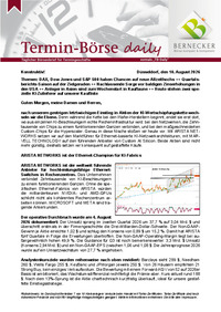 Termin-Börse daily vom 10.08.2026