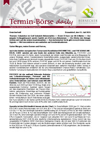 Termin-Börse daily vom 13.07.2026