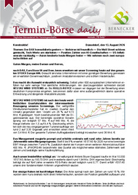 Termin-Börse daily vom 13.08.2026