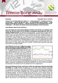 Termin-Börse daily vom 14.07.2026