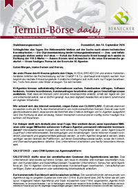 Termin-Börse daily vom 14.09.2026