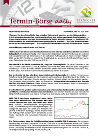 Termin-Börse daily vom 15.07.2026