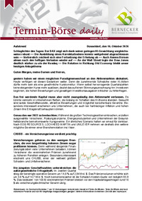 Termin-Börse daily vom 16.10.2026