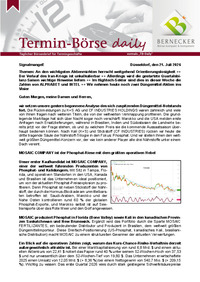 Termin-Börse daily vom 21.07.2026