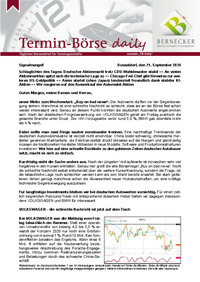 Termin-Börse daily : Termin-Börse daily vom 21.09.2026