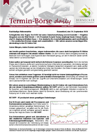 Termin-Börse daily : Termin-Börse daily vom 24.09.2026