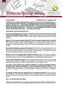 Termin-Börse daily vom 25.09.2026
