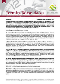 Termin-Börse daily : Termin-Börse daily vom 26.10.2026