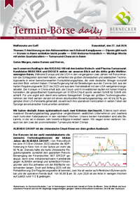 Termin-Börse daily : Termin-Börse daily vom 27.07.2026