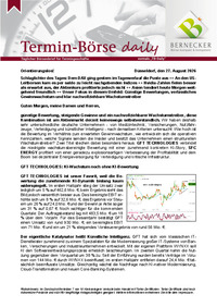Termin-Börse daily vom 27.08.2026