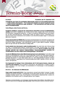 Termin-Börse daily vom 29.09.2026