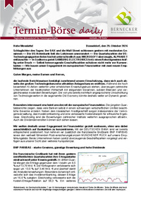 Termin-Börse daily vom 29.10.2026